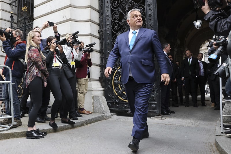 Hungarian Prime Minister Viktor Orban on a visit to see former UK PM Boris Johnson in 2018. He is one of Trump's “strong and wonderful people”, the new breed of right wing leaders.