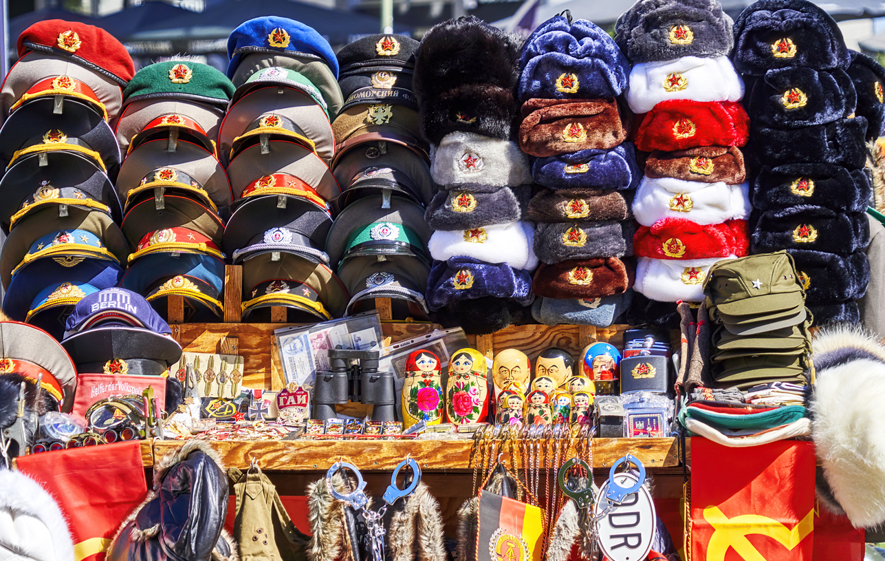 Cold war souvenirs on sale now near Berlin's Checkpoint Charlie. Ideological choices were binary then: East vs West. Picture by geogif on iStockphoto.