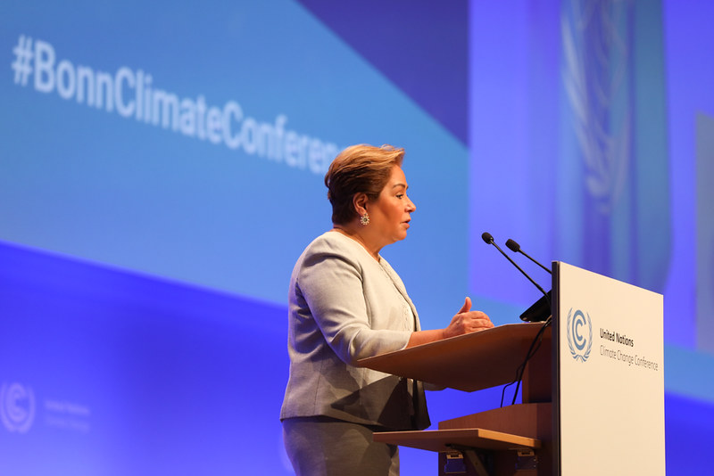 Patricia Espinosa addresses the opening plenary of the Bonn climate conference.