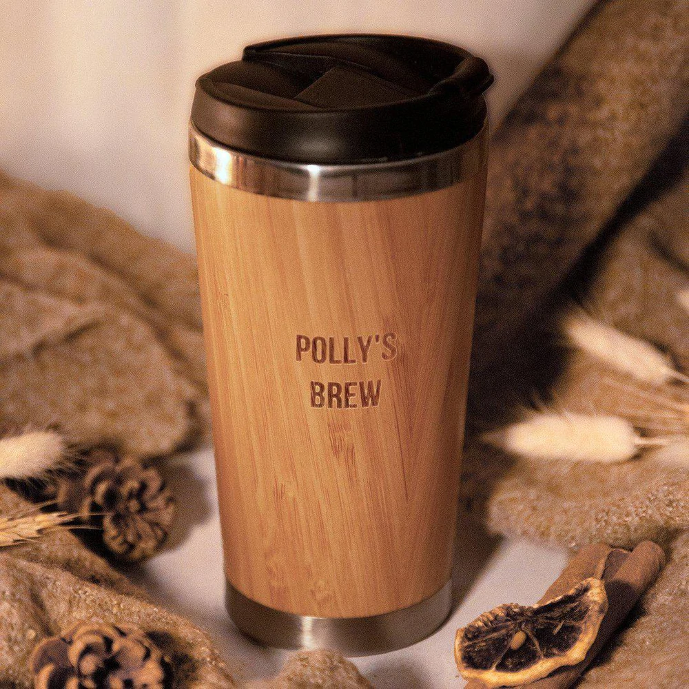 Wake Cup sells personalised bamboo cups, one of the many options for reusable coffee cups.