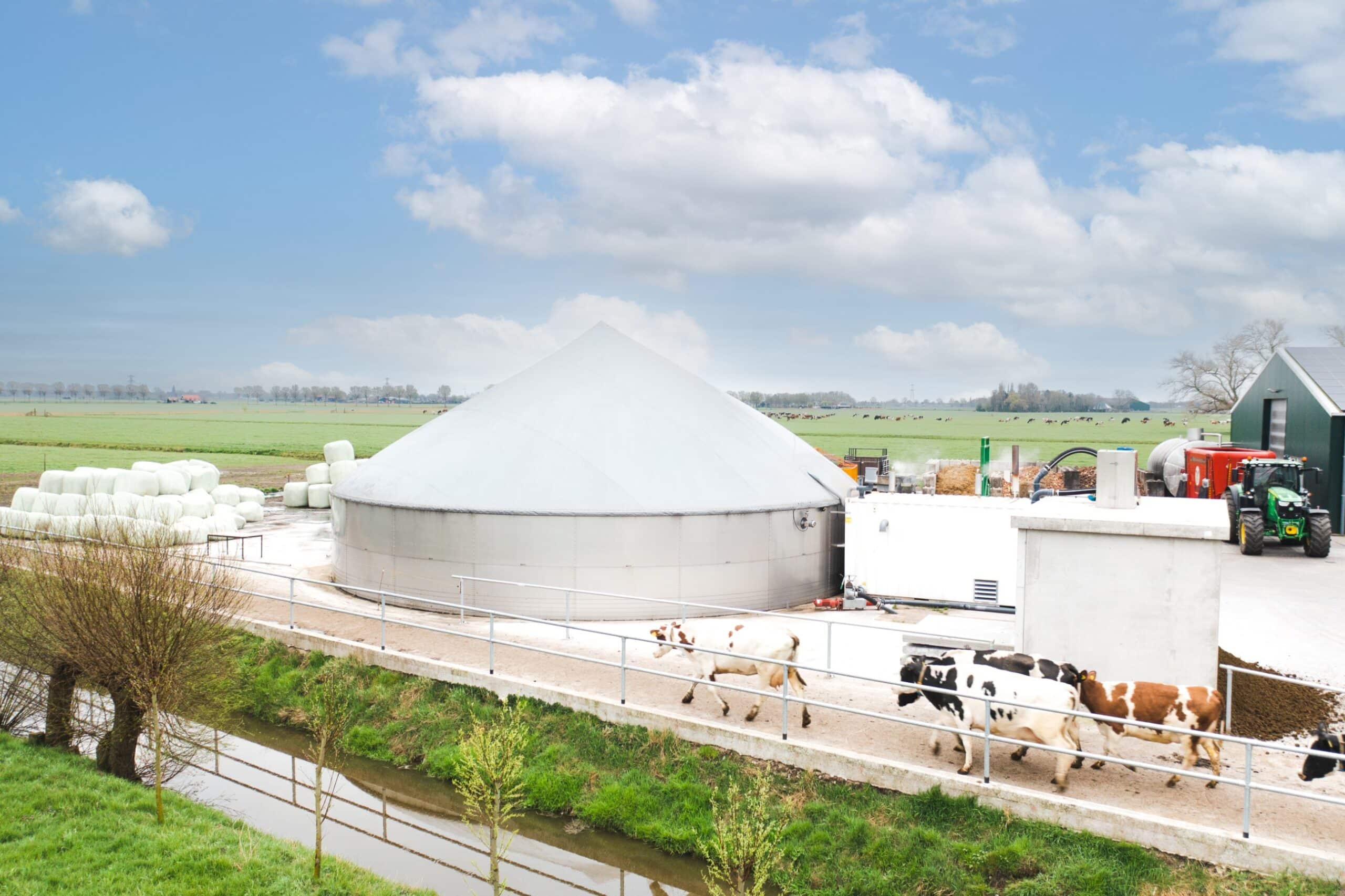 This digestor on a family farm in Spierdijk, Netherlands turns manure into gas--enough to power eight neighboring houses.