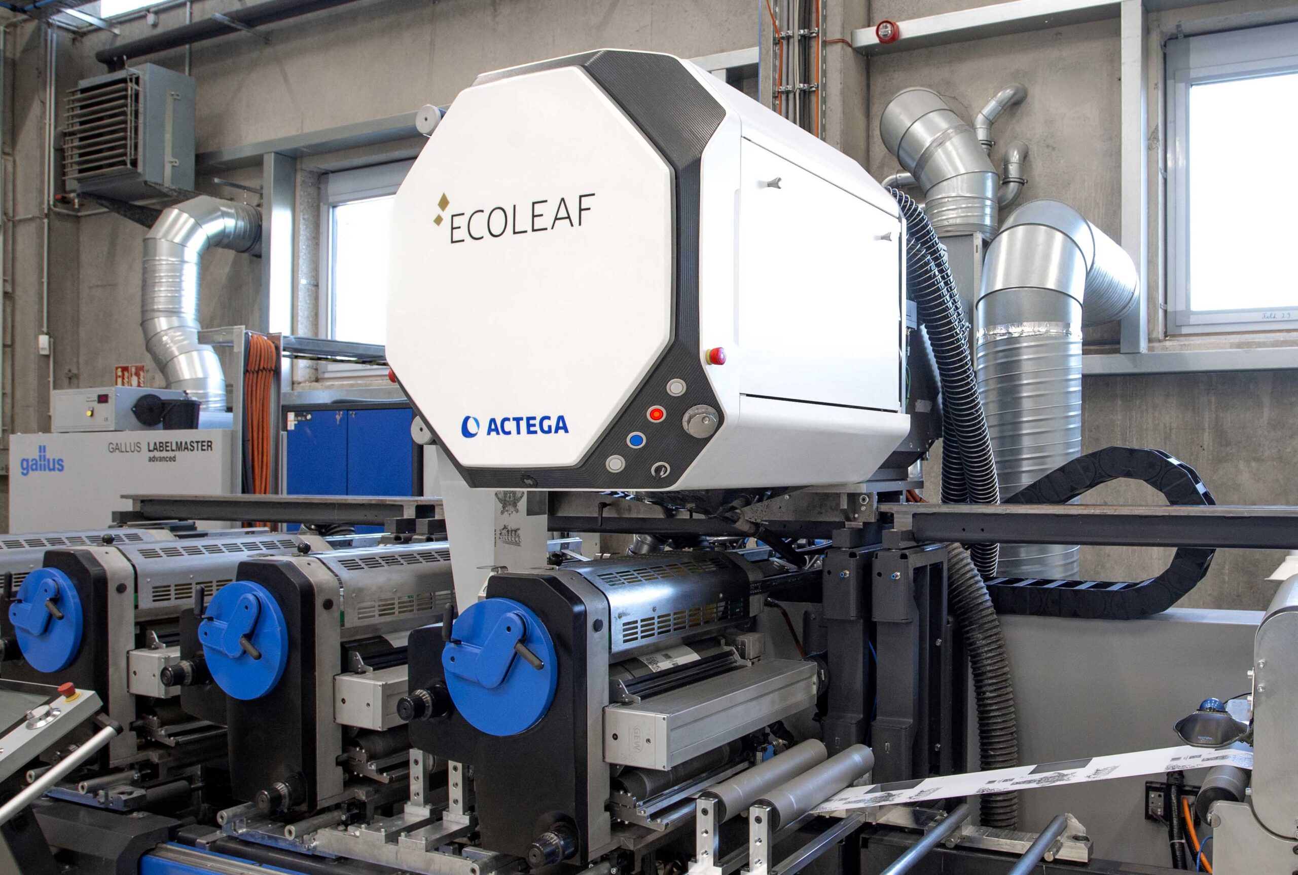 An EcoLeaf press installed at a manufacturing site.
