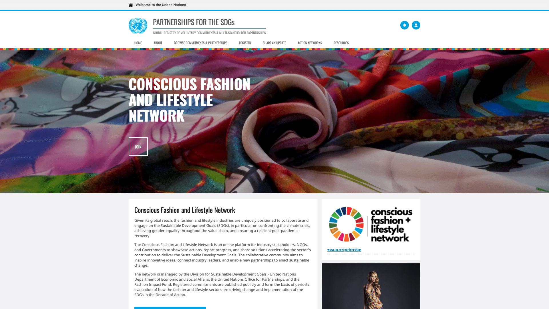 The Conscious Fashion + Lifestyle Network is backed by the UN