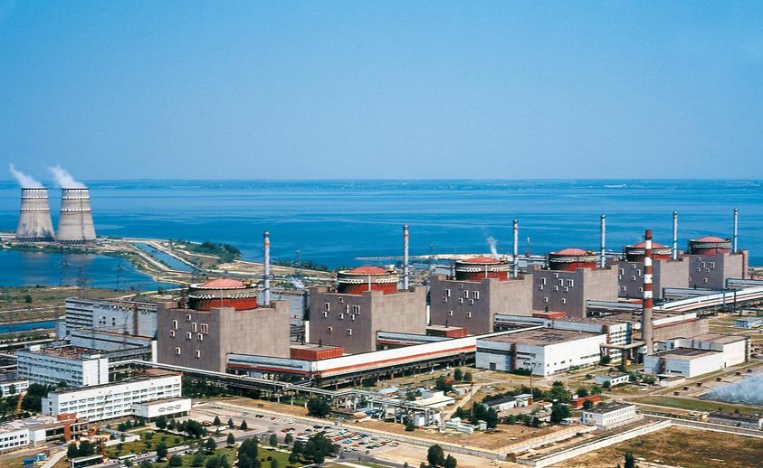 The Zaporizhzhia nuclear power plant in Ukraine, which has been taken over by Russian forces. There are concerns about safety
