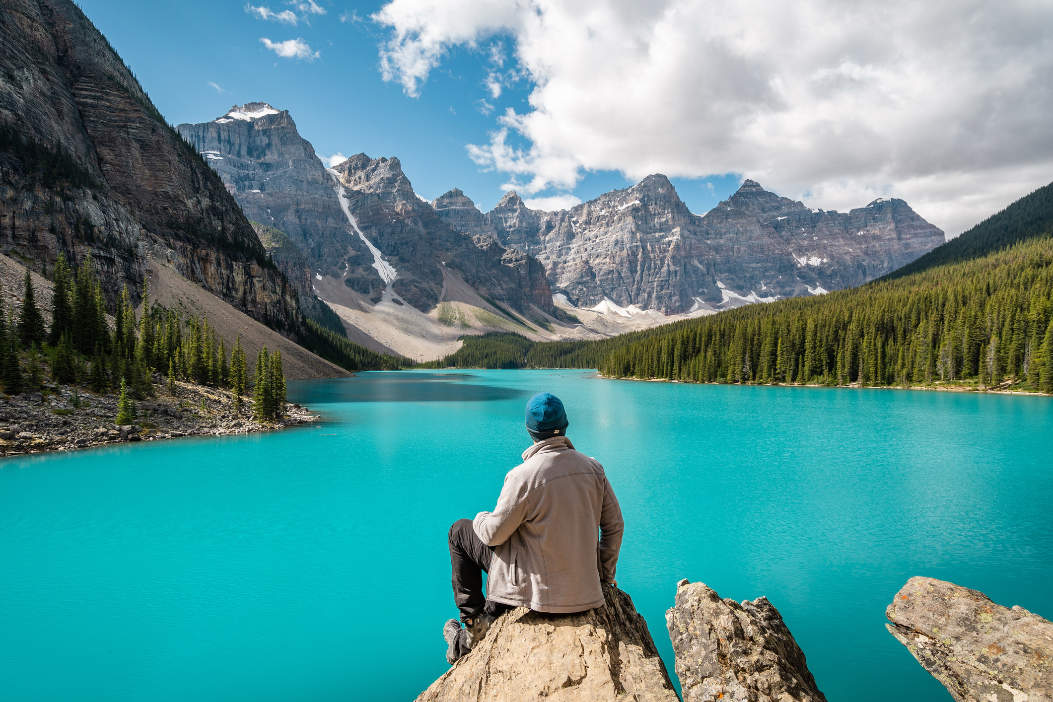 Canada's in the top 5 destinations this year. Moraine Lake during summer in Banff National Park, Alberta, Canada.